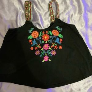 Colorful Wet Seal Cropped Tank Top